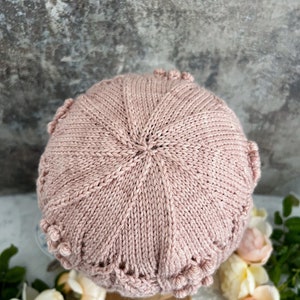 Pattern: Laurel Hat / knit hat, lace and bobbles hat, knitting pattern with chart and written instructions image 7
