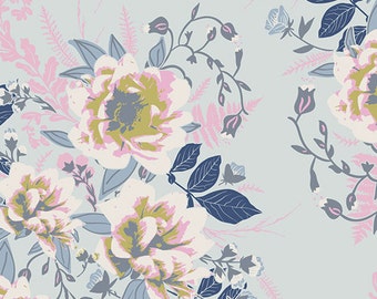Wild Posy Ethereal, Art Gallery Cotton Fabric, Premium Cotton Fabric