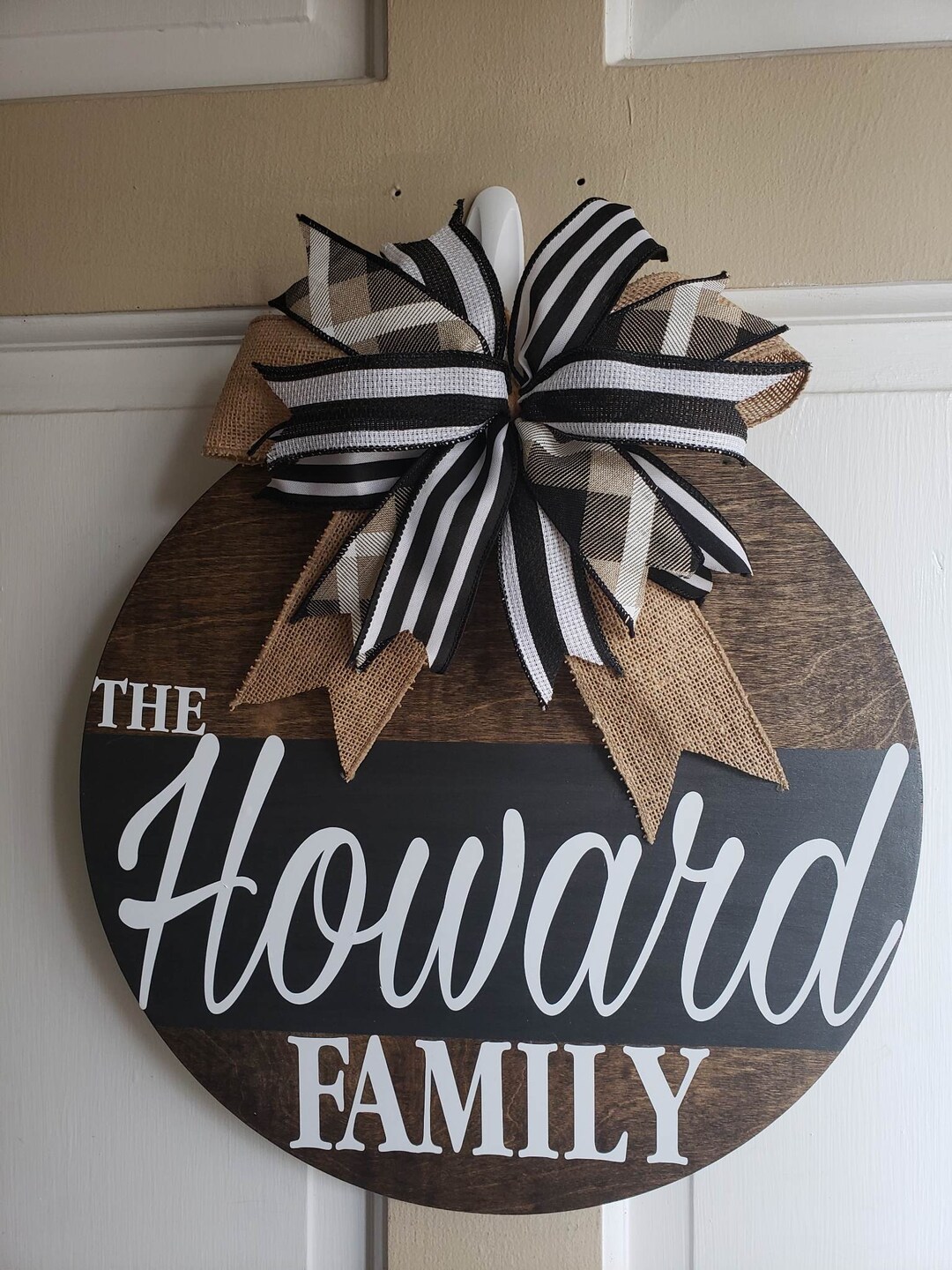 Personalized Door Hanger, Family Welcome Sign, Family Name, Hello ...