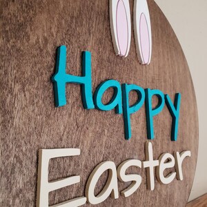 Whimsical 3D Happy Easter Sign