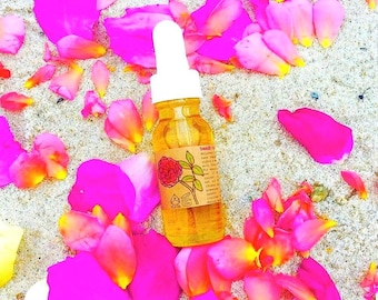 Beach Rose Hautreparaturserum Natürliches, leuchtendes Gesichtsöl, Hagebutte, Helichrysum