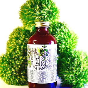 Herbal Shampoo . ultimate natural botanical hair care with nettles and chamomile image 1
