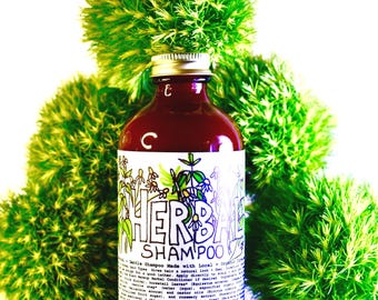 Herbal Shampoo . ultimate natural botanical hair care with nettles and chamomile