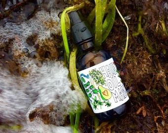 Nourishing Hair Oil Mask . with herbs for split ends and long hair