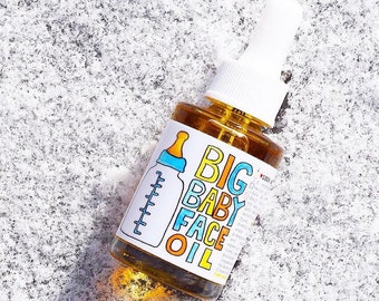 Big Baby Face Oil . ultra natural botanical skin juice serum jojoba, rosehip, argan oils