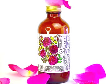 Beach Rose Shampoo . natural herbal hair care for normal to dry hair