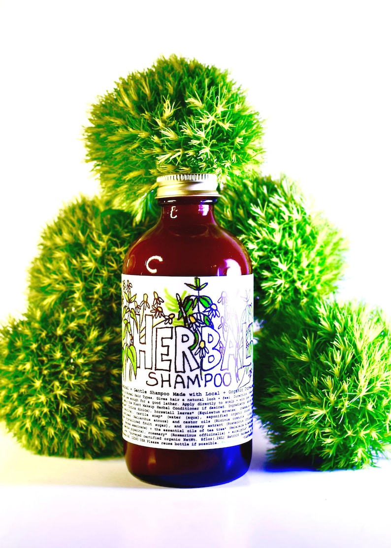 Herbal Shampoo . ultimate natural botanical hair care with nettles and chamomile image 1