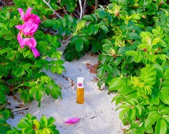 Aromatherapieolie voor rozen. geur voor meerdere doeleinden, botanisch serum // rollerball met rozenkwartskristallen