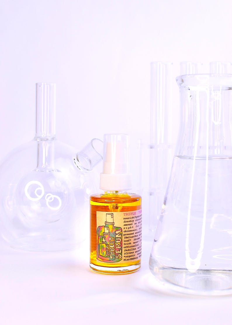 Triple Threat Serum . all natural botanical face + body moisturizing oil image 1