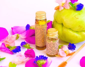 Augen-Lash-gloss-Serum. natürliches botanisches Kräuteröl für Wimpern + Augenbrauen