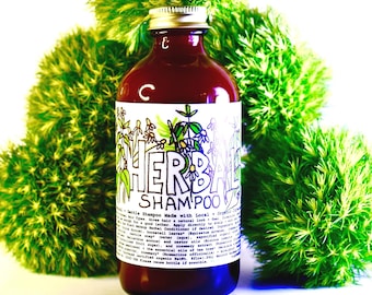 Herbal Shampoo . ultimate natural botanical hair care with nettles and chamomile