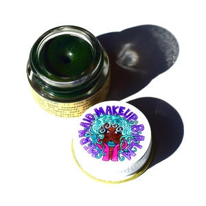 Mermaid Makeup Balm . seaweed green tinted lip, lid and line natural beauty balm