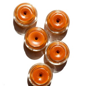 Sandalwood Lip Tint . plant makeup, all natural orange botanically tinted lip balm