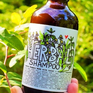 Herbal Shampoo . ultimate natural botanical hair care with nettles and chamomile image 4