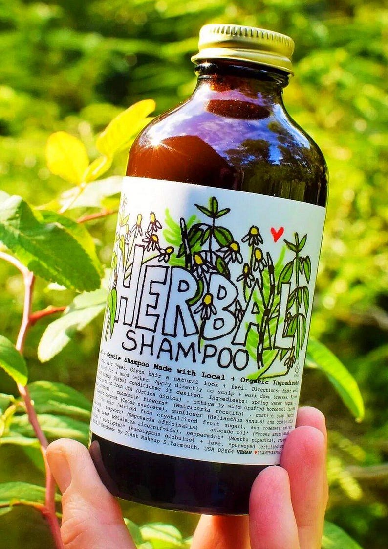 Herbal Shampoo . ultimate natural botanical hair care with nettles and chamomile image 4