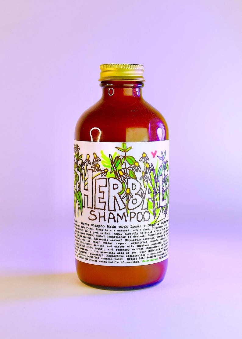 Herbal Shampoo . ultimate natural botanical hair care with nettles and chamomile image 3