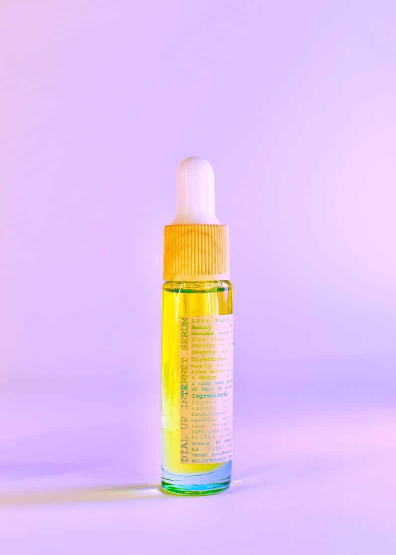 Dial Up Internet Serum . organic jojoba, castor, frankincense face oil image 3