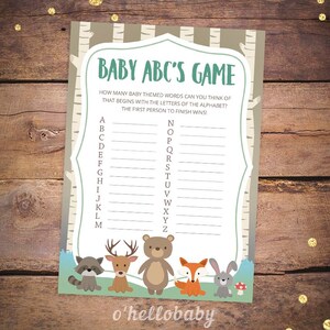 Shower De Bebe Gestation Animal Jeu Jeux De Douche De Bebe Etsy