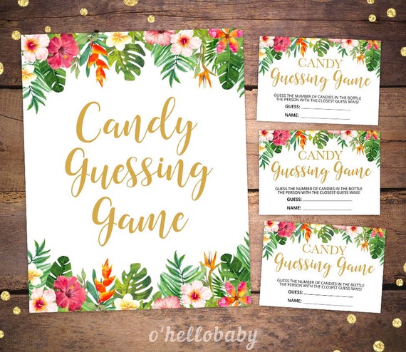 Printable Baby Shower Games Printable Candy Guessing Game - Etsy