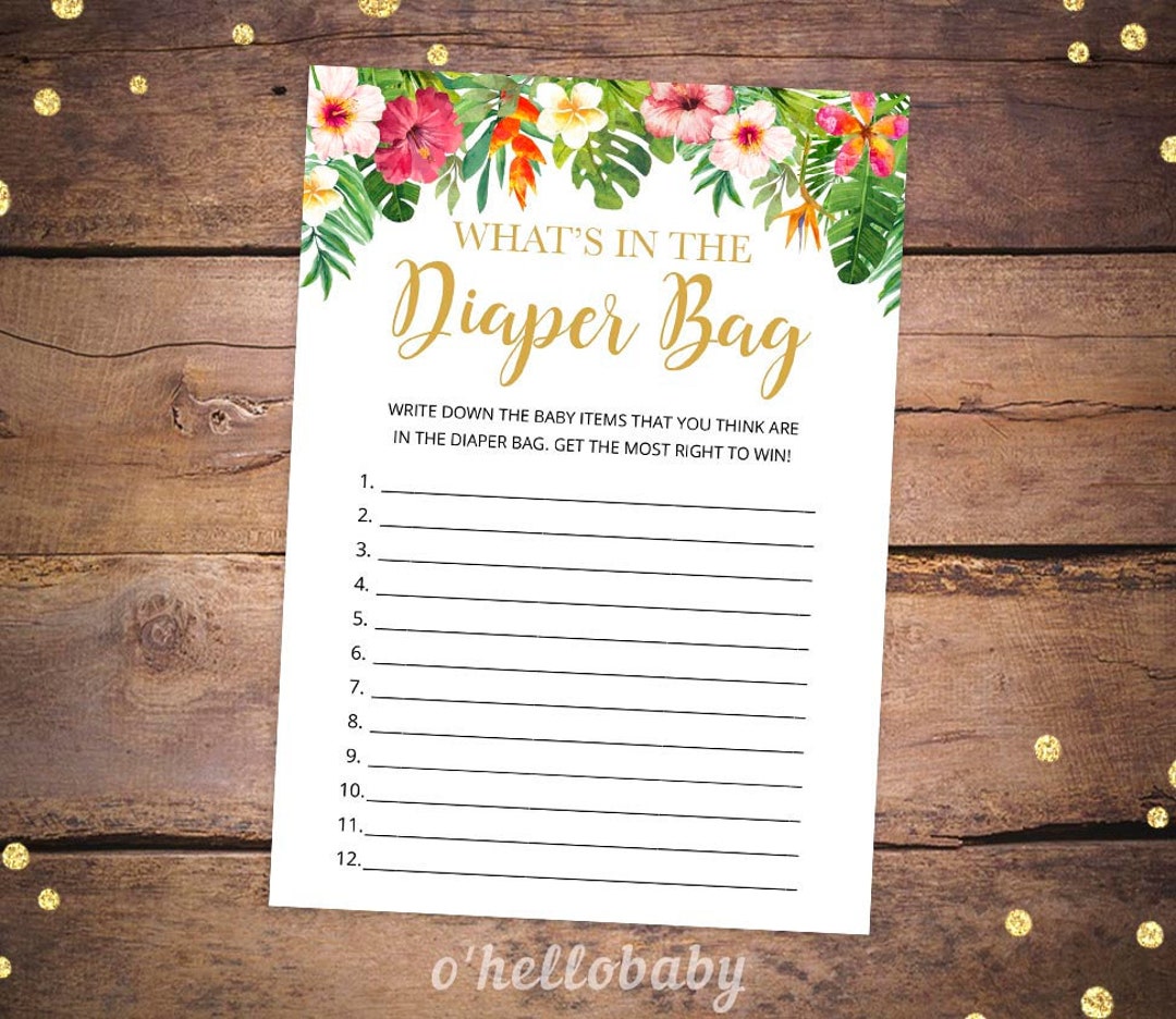 Printable Baby Shower Games Printable Guess What's in - Etsy