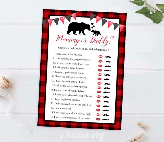 Printable Baby Shower Jeux Imprimable Maman Ou Papa Bebe Etsy Printable Baby Shower Jeux Imprimable Maman Ou Papa Bebe Etsy