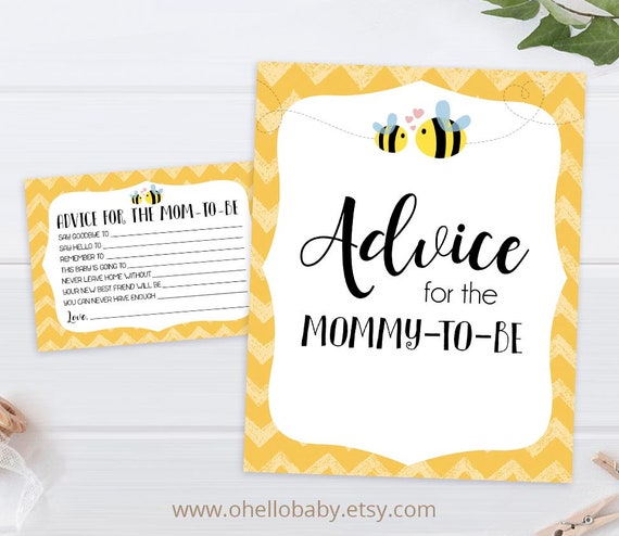 Printable Bumble Bee Baby Shower Games Yellow Baby Shower | Etsy