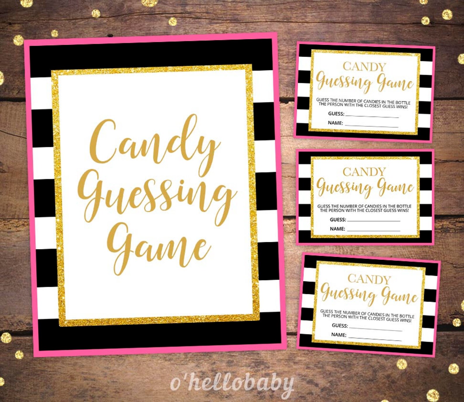 Printable Baby Shower Games Printable Candy Guessing Game - Etsy