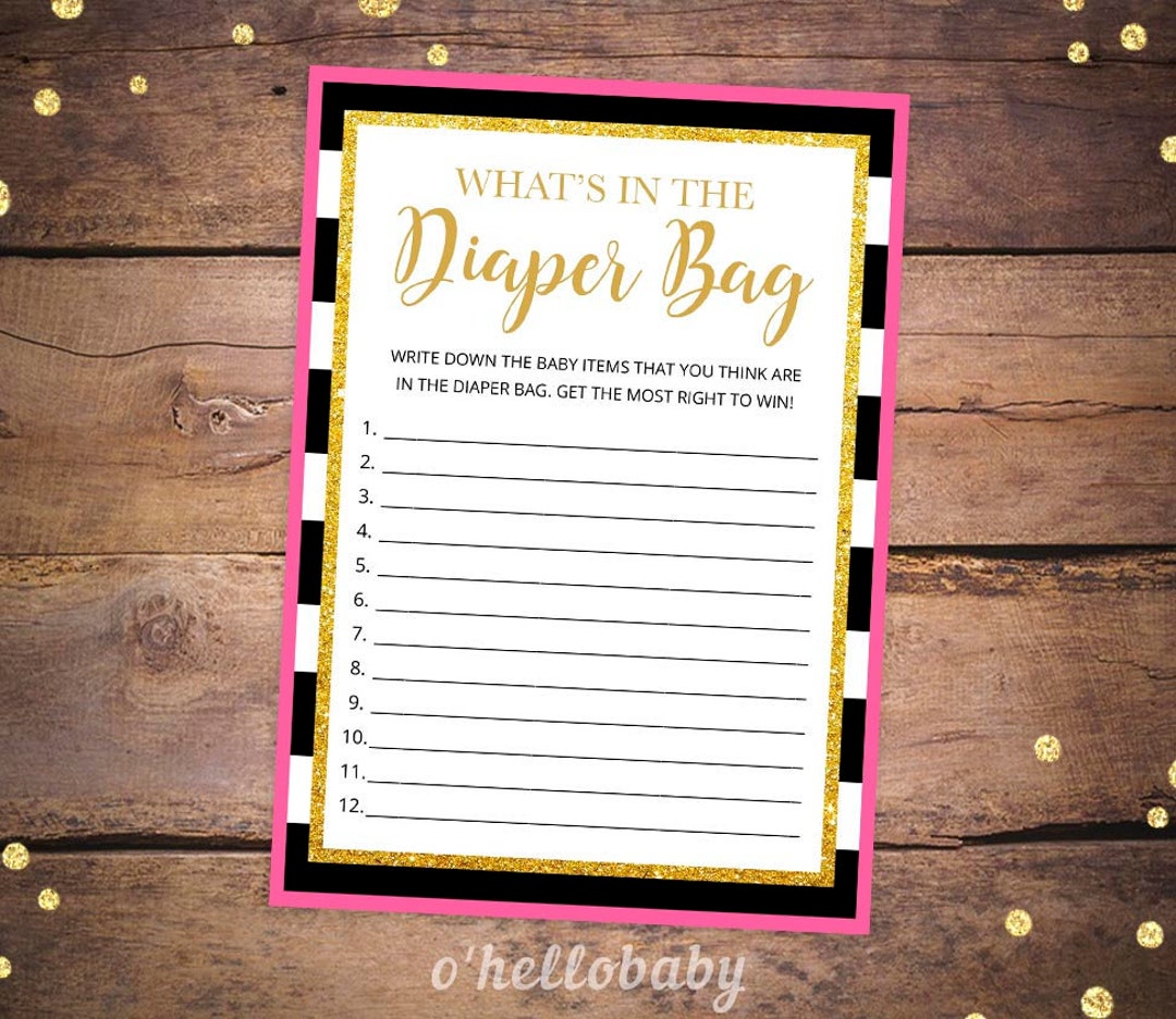 Printable Baby Shower Games Printable What's in the - Etsy UK