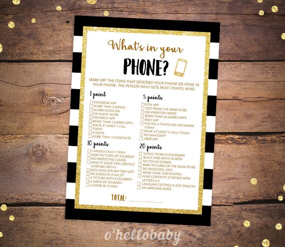 BWG002 It/'s a Boy White and Gold Printable Activities Baby Shower Games Black Sign DIGITAL FILE