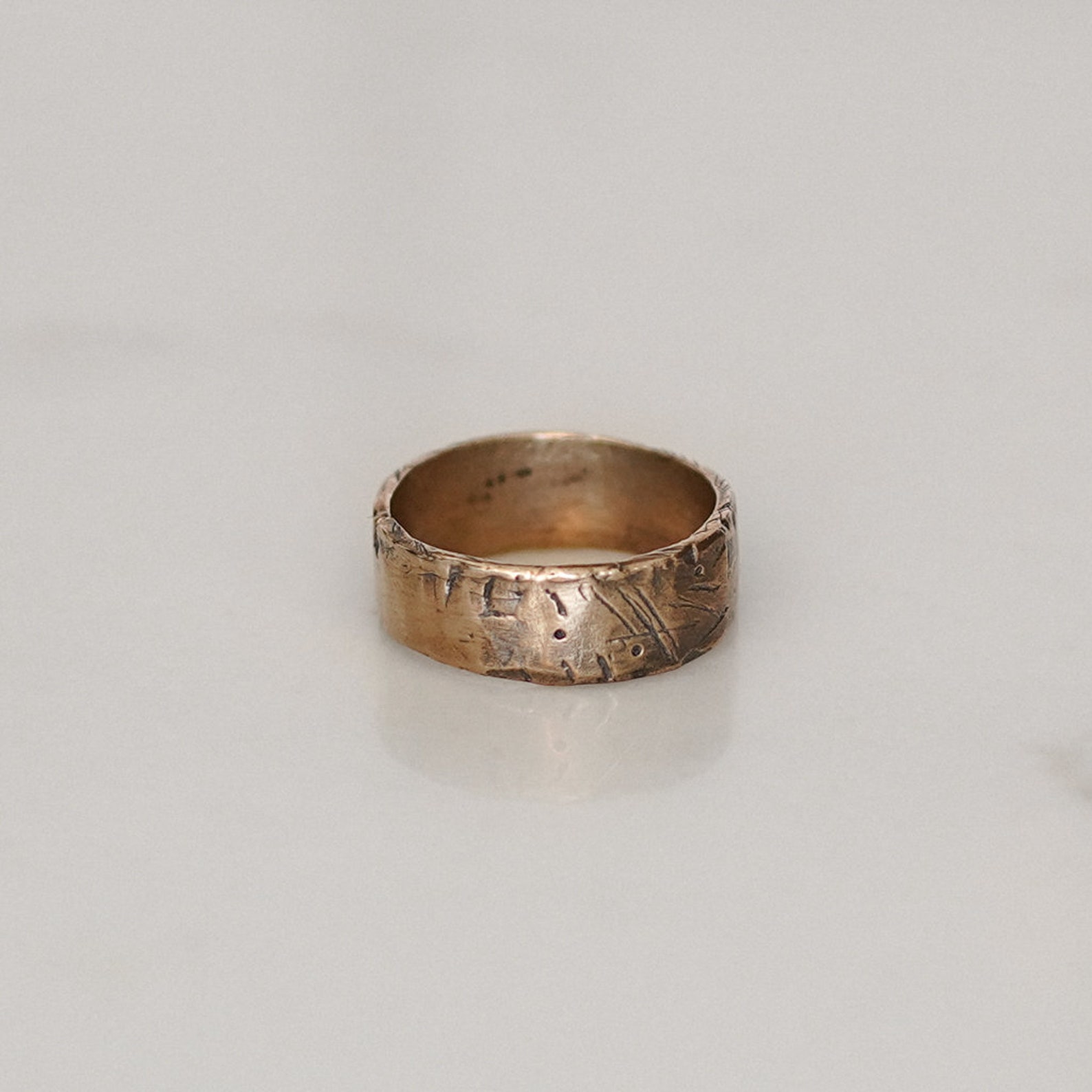 Hammered Bronze Ring Vintage Ring WEATHERED Bronze Etsy