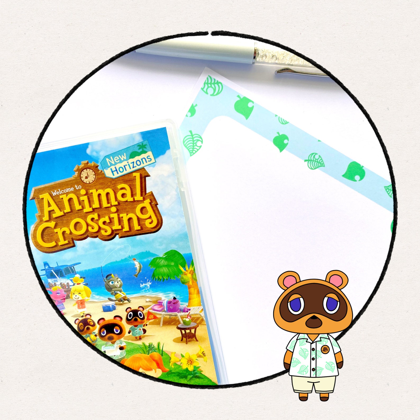 Animal Crossing Leaf Printable Writing Paper/ Size A4/Size | Etsy