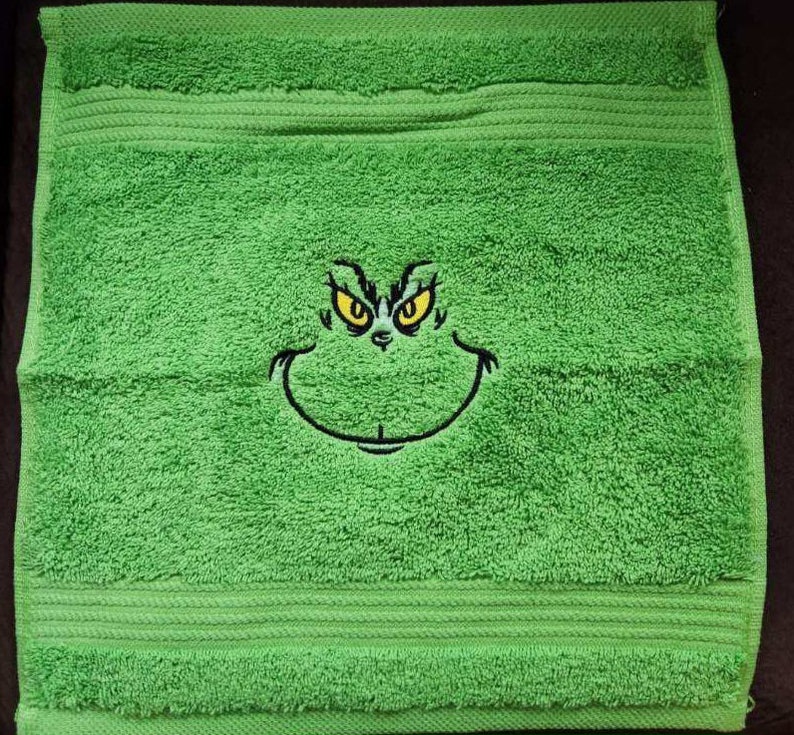 Lime Green Embroidered Bathroom Towels Green Monster Towels Sets or