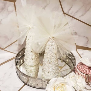 Lace and crystal kaleh ghand _sofreh aghd decoration