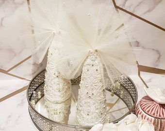 Lace and crystal kaleh ghand _sofreh aghd decoration