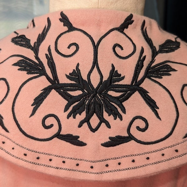 Titanic Coat Embroidery PES Files - Machine Embroidery Pattern - Rose's Pink Coat Embroidery - Rose Titanic Cosplay