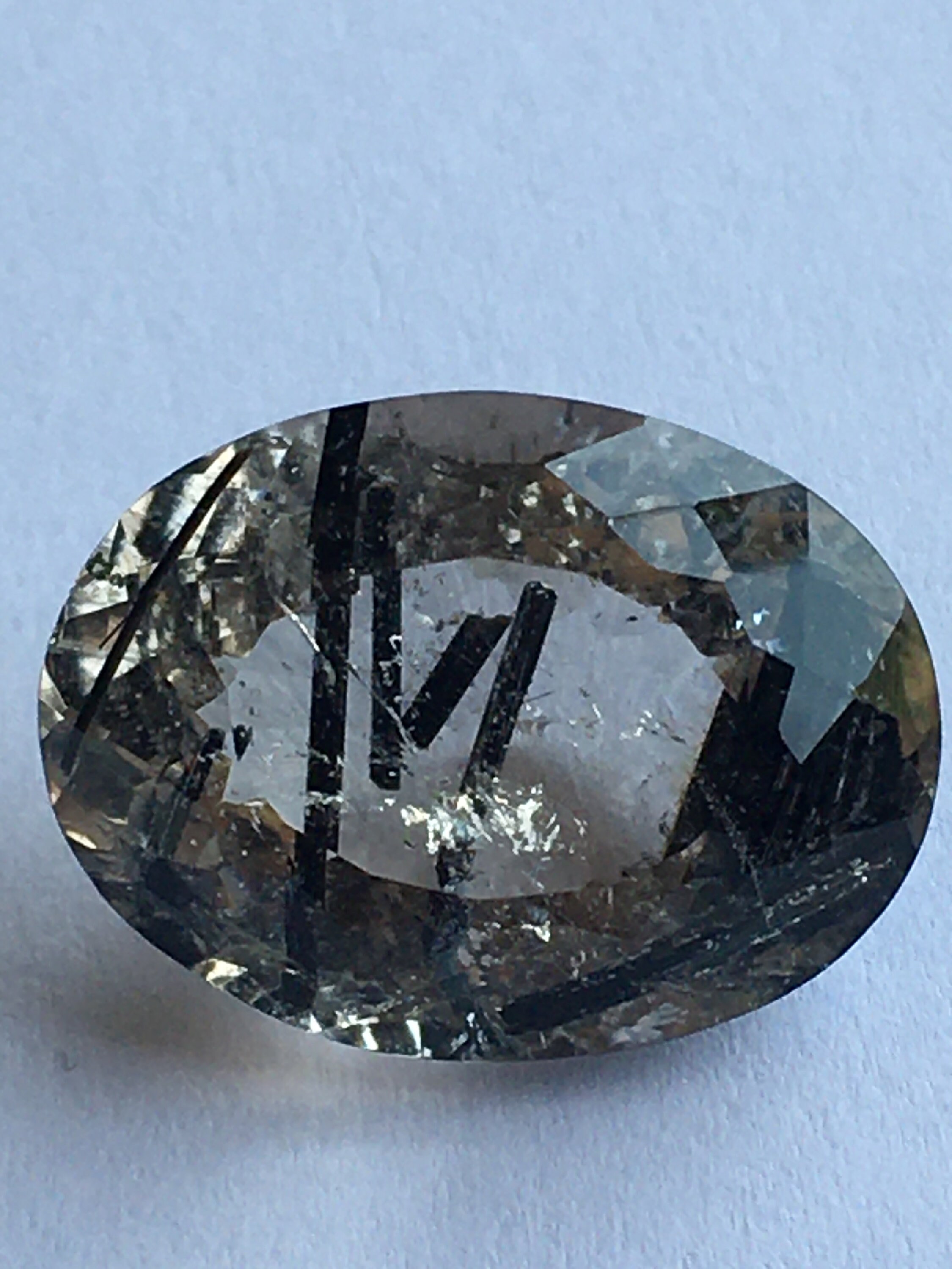 Natural Black Rutilated Quartz shape oval 18.30 cts Gemstone Etsy