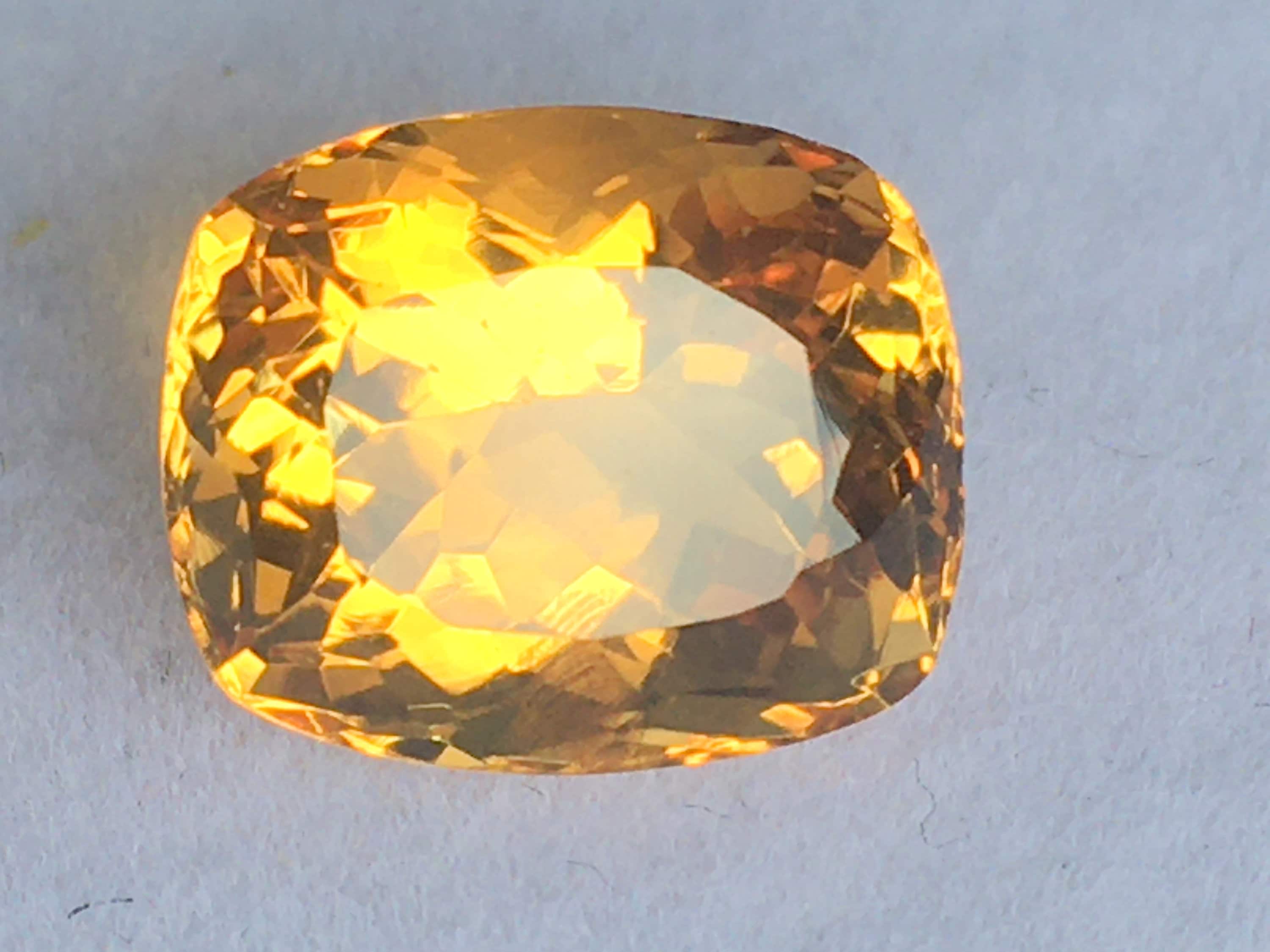 NATURAL CITRINE GEMSTONEFine Quality Faceted Citrine Cushion Etsy