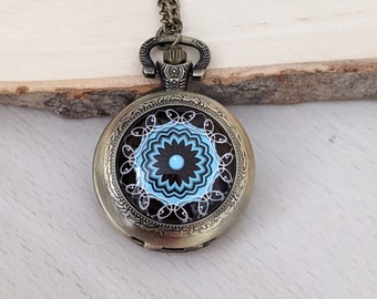 montre a gousset/collier montre/montre/montre femme/collier pendentif/pendentif montre