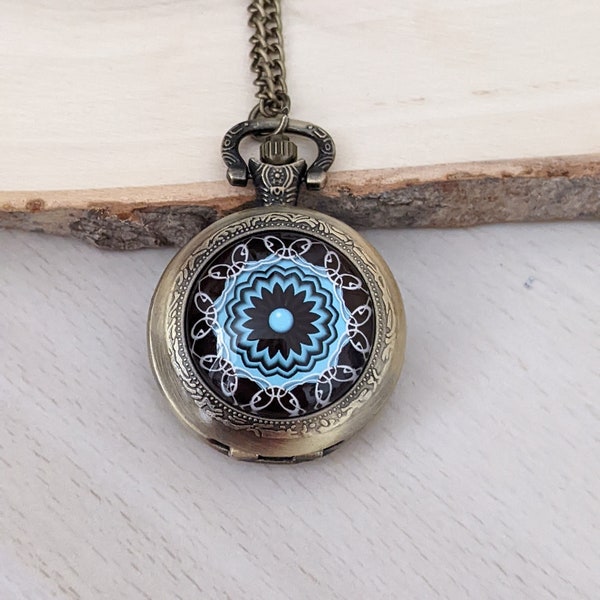 montre a gousset/collier montre/montre/montre femme/collier pendentif/pendentif montre