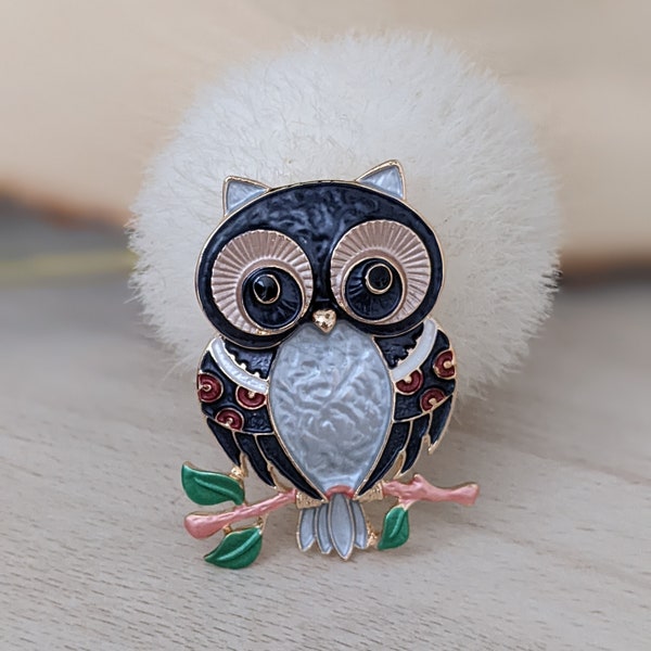 Broche/broche hibou/bijoux pour vêtement/hibou/accessoire vêtement