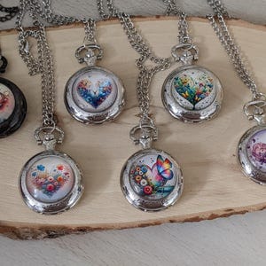 Women&#39;s necklace/pocket watch necklace/watch/pocket watch/watch necklace/women&#39;s watch/pocket watch/heart pendant necklace