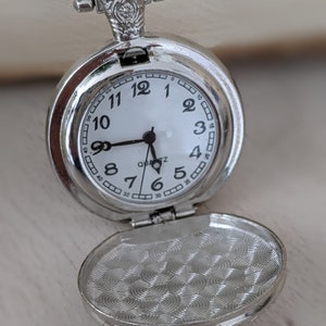 Collier montre gousset/montre gousset chat/montre/montre de poche/montre à gousset/cadeau maman/collier fantaisie/collier femme/montre image 4