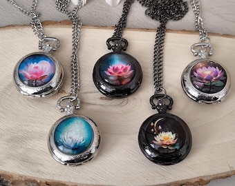 pocket watch/watch/pocket watch necklace/flower watch/pocket watch/quartz watch/women's gift