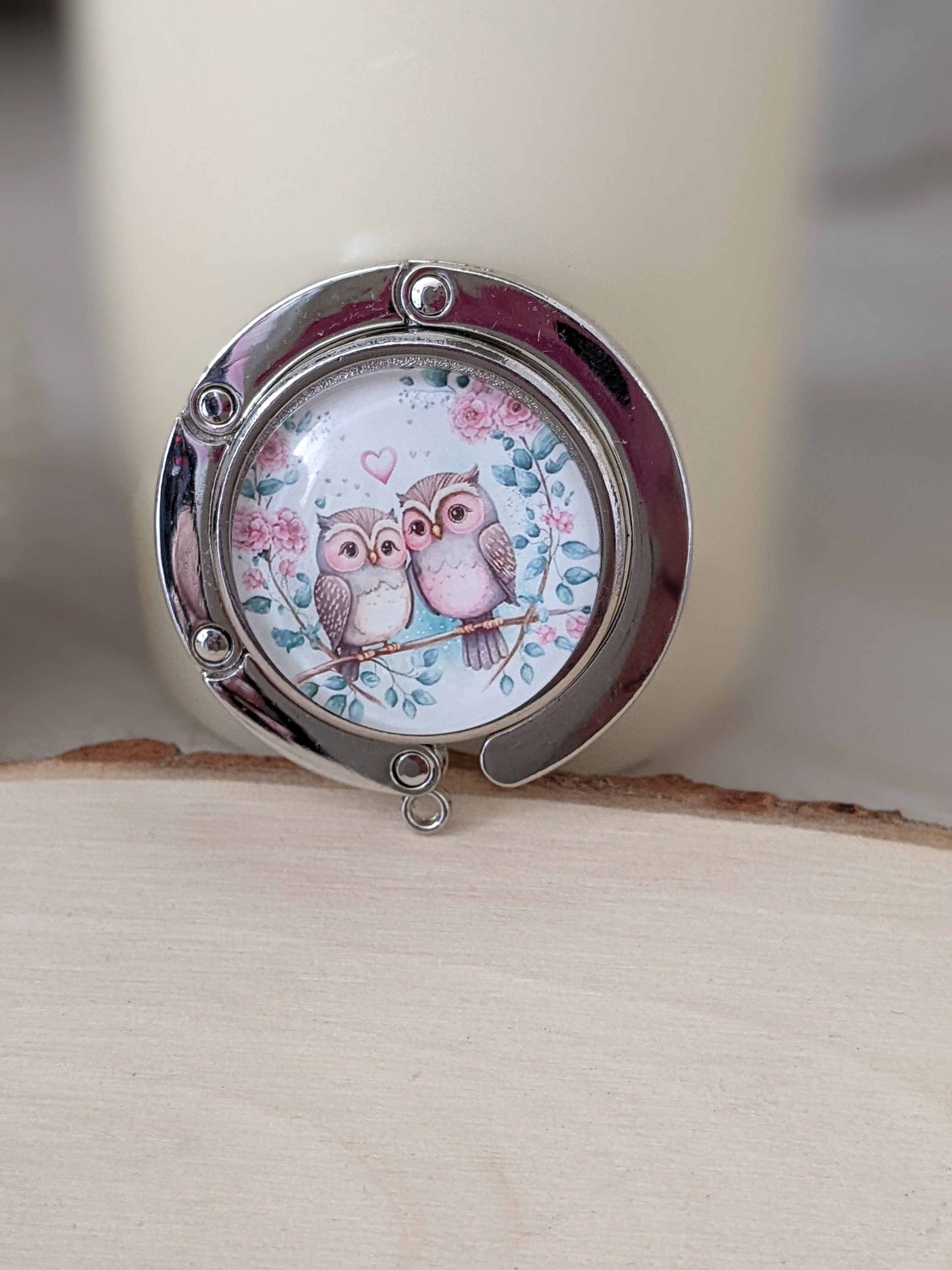 accroche sac de table hibou - support de table pliable - cadeau original