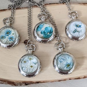 Women&#39;s necklace/pocket watch necklace/watch/pocket watch/watch necklace/women&#39;s watch/pocket watch/flower pendant necklace