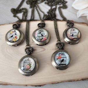 necklace watch/pocket watch/watch/women&#39;s watch/quartz watch/pocket watch/pendant watch/women&#39;s gift/birdcage
