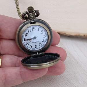 Collier montre gousset/montre gousset chat/montre/montre de poche/montre à gousset/cadeau maman/collier fantaisie/collier femme/montre image 6