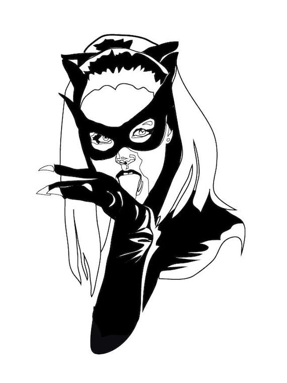 White On Black Bdsm - BDSM Pussy Cat - Tori Black - Black and White Erotic Art Print