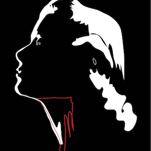 Shadow - Art Print - Black and White - Graphic - Horror - Death - Vintage