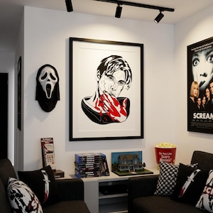 Billy Loomis - Scream - Black and White Art Print